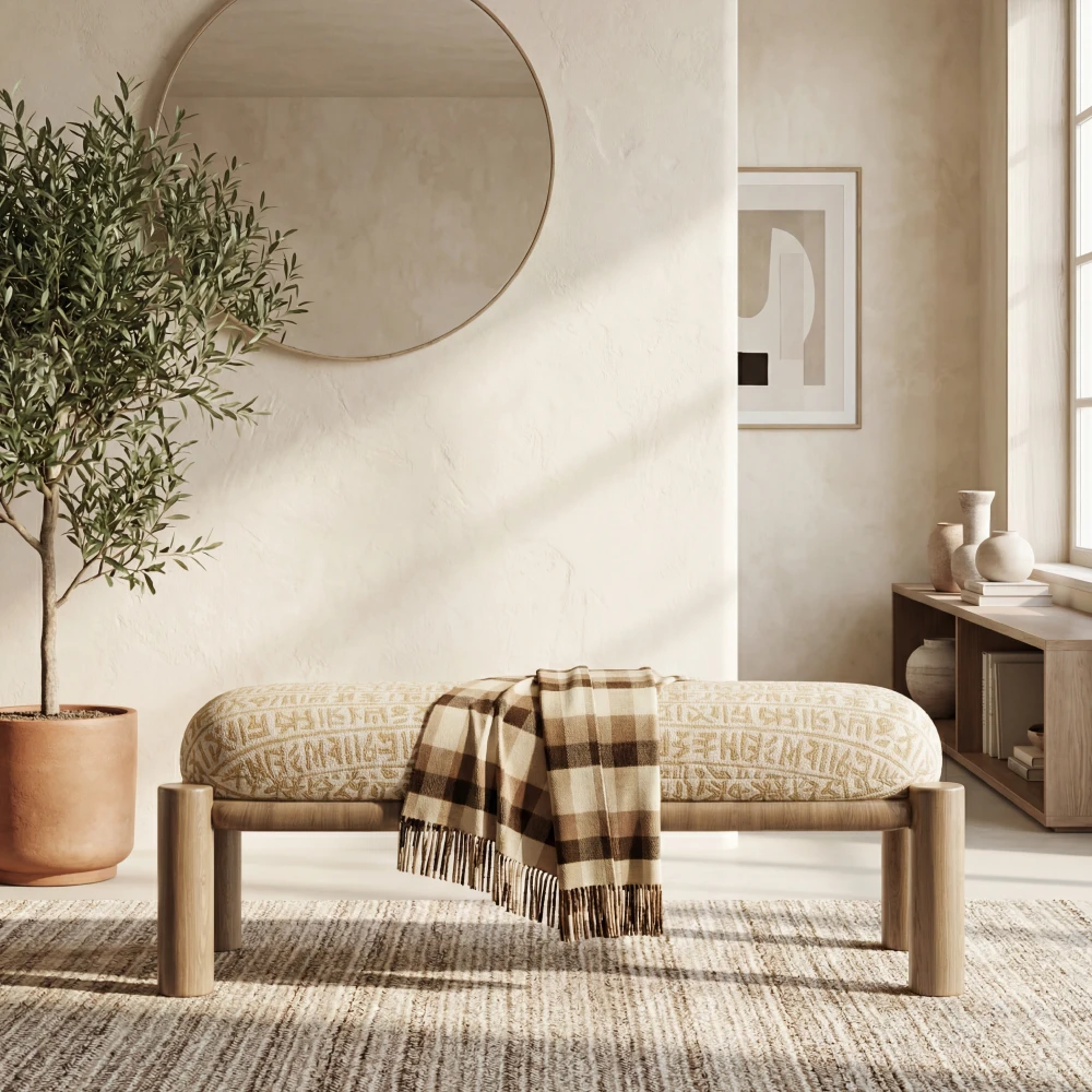 banca-tapizada-boucle-beige-dormitorio-homzzy-1