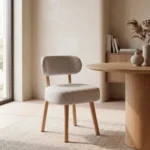 Silla tapizada escandinava comedor Verona roble | Homzzy