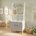 estanteria-infantil-escalera-madera-roble-puertas-rosas-homzzy-talia