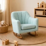 sillon-mecedor-infantil-boucle-azul-respaldo-alto-madera-nogal-homzzy-tamsin-bogota