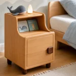 mesa-de-noche-infantil-madera-roble-compartimento-cajon-homzzy-brelan-cali
