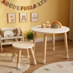 set-mesa-redonda-banco-infantil-madera-roble-blanca-homzzy-fenwick