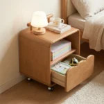 mesa-de-noche-infantil-madera-roble-ruedas-industrial-homzzy-torin-bogota