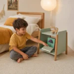 mesa-de-noche-infantil-verde-sage-estantes-abiertos-madera-roble-homzzy-faelan