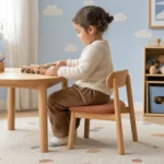 silla-nino-madera-roble-asiento-boucle-terracota-cuarto-nino-homzzy-selin