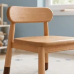 silla-nino-madera-roble-asiento-boucle-terracota-cuarto-nino-homzzy-selin
