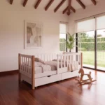 cama nino blanca roble habitacion infantil nordica homzzy elian