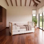 cama nino blanca roble habitacion infantil nordica homzzy elian