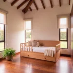 cama nido madera roble natural cuarto nino homzzy teo