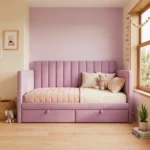 cama infantil tapizada azul claro cama nido homzzy aveline