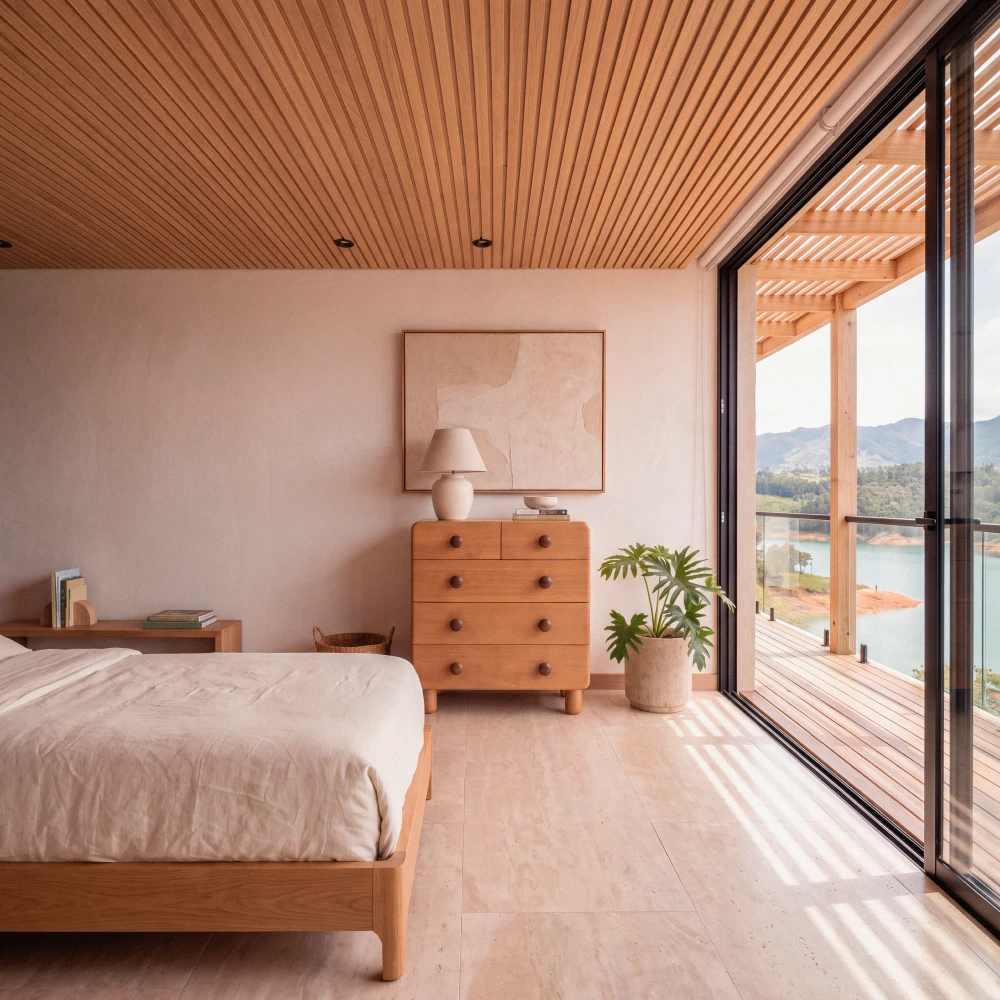 comoda madera roble habitacion infantil nordica homzzy corvin Cómoda Corvin en una habitación infantil de estilo nórdico