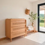 comoda cambiador bebe 3 cajones ratan cuarto nordico homzzy tallis