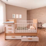 cuna multifuncional cambiador integrado madera roble homzzy wexler